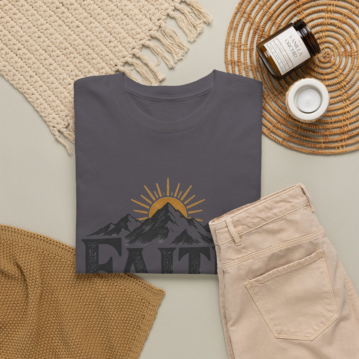 Faith Can Move Mountains Inspirational T-Shirt