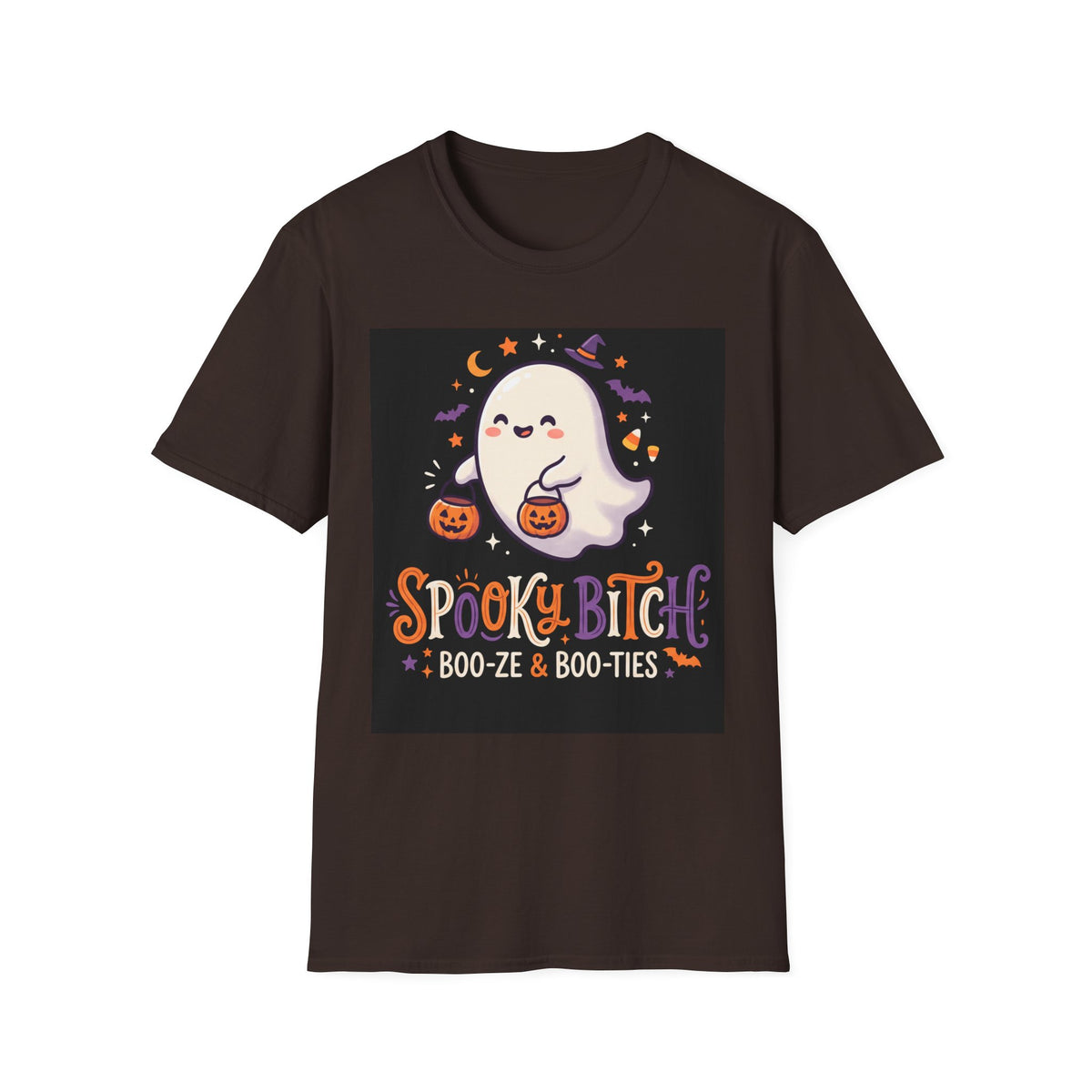Spooky Bitch Boo-Z & Boo-Ties Halloween Ghost T-Shirt