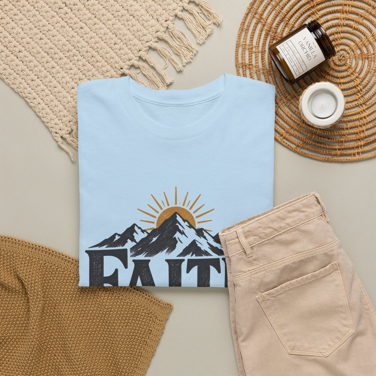 Faith Can Move Mountains Inspirational T-Shirt