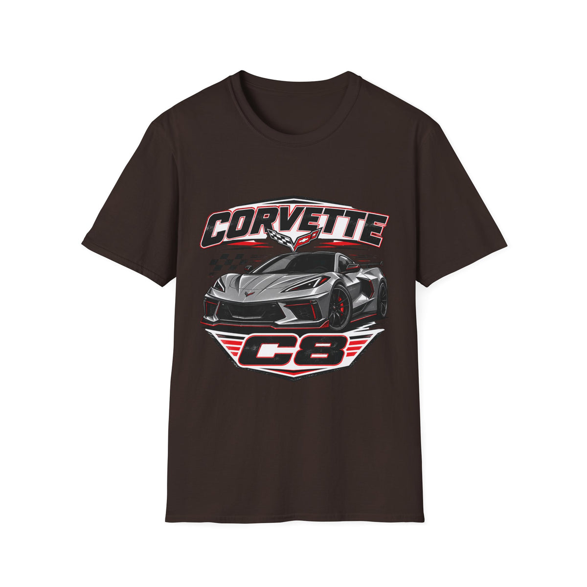 Corvette C8 Sports Car Graphic T-Shirt